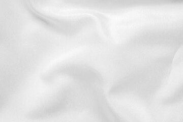Fototapeta premium Abstract white fabric with soft wave texture background