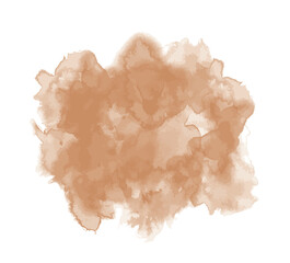 Brown watercolor illustratioin. Abstarct hand drawing design vector