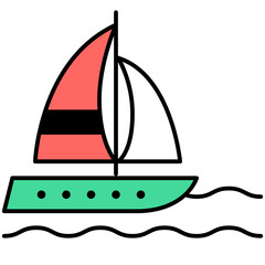 sailboat solid icon