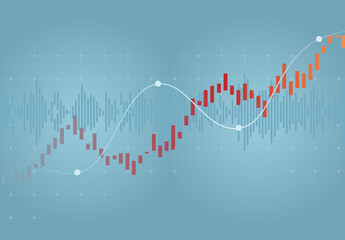 Obraz premium Background statistics of global economic movements