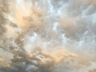 Dramatic Storm Clouds in Beautiful Evening Sky