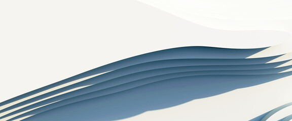 Top view of simple empty white podium stage background. Futuristic technology design. Abstract parametric interior. Blank opened 3D illustration mock-up. White building pale geometric pattern.