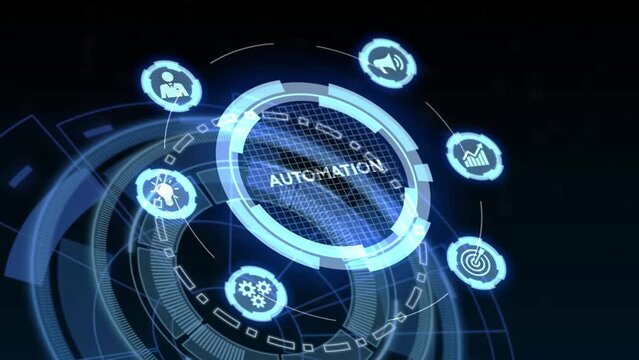Automation Software concept as an innovation.  Business, Technology, Internet and network concept.