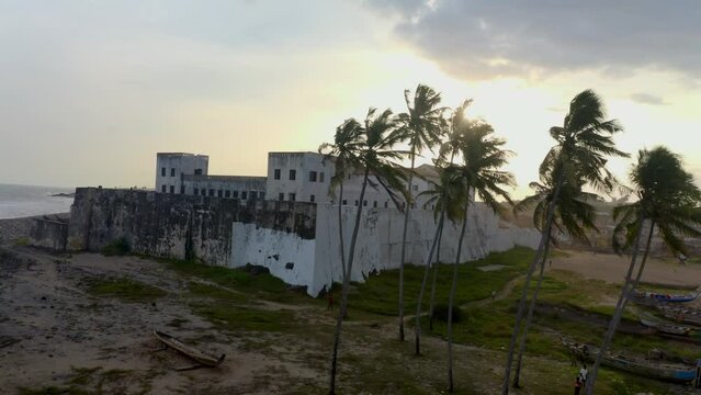 Sunset shot of the Elimina Slave castle