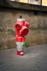 Red fire Hydrant on the street
