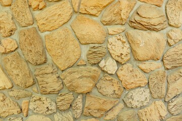 Background, texture wall decorated with natural stone