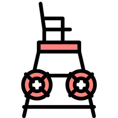 lifeguard filled color icon