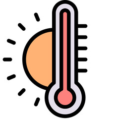 thermometer filled color icon