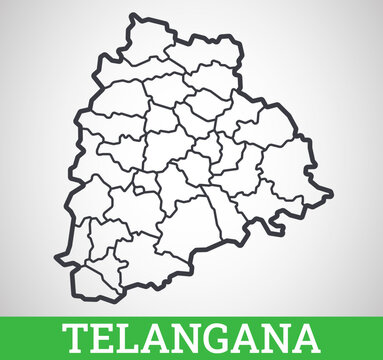 Telangana map vector stock vector. Illustration of icon - 130992371