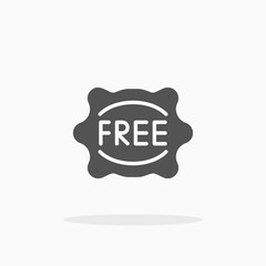 Free Badge glyph icon. Can be used for digital product, presentation, print design and more.