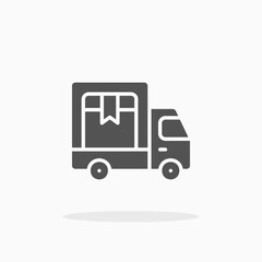 Truck Delivery glyph icon. Can be used for digital product, presentation, print design and more.