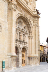 Obraz premium Town of Santo Domingo de la Calzada, in the north of Spain, an area of passage for pilgrims on the Pilgrim's Way to Santiago de Compostela.