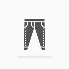 Jeans glyph icon. Can be used for digital product, presentation, print design and more.