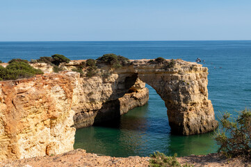 Fototapeta na wymiar Beautiful Arco de Albandeira in Porches in the Algarve in Portugal