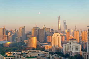 Obraz premium Shanghai Lujiazui China Skyline sunrise