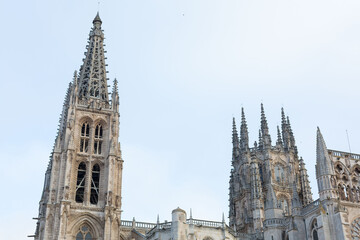 Fototapeta premium Exterior view of the gothic cathedral of Burgos, Castilla León, Spain.