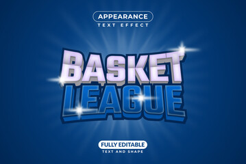 Obraz premium Editable text effect appearance basket league champion battle football sport
