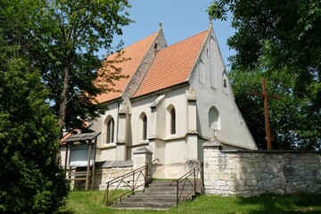 Fototapeta premium Historic church in Chotel Czerwony around Bosko Zdroj, Ponidzie, Swietokrzyskie, Poland