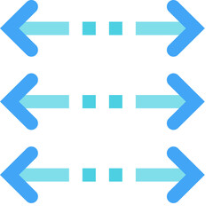 three flat icon