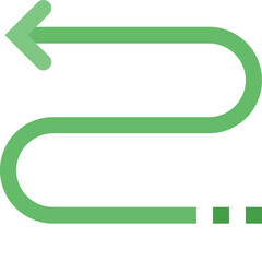 turn flat icon
