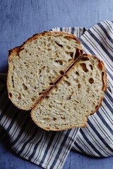 Homemade Sourdough Bread on the grey background