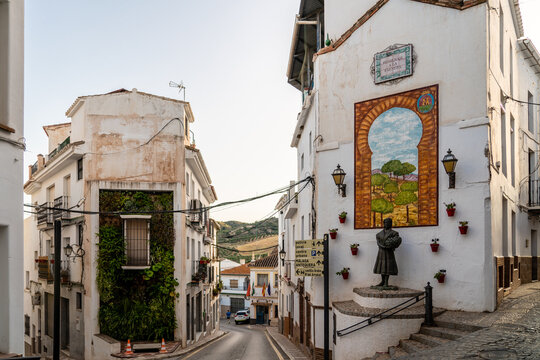 Beautiful street of Andalusian city Alora. Situated in province of Malaga with typically architecture with small streets , white houses. Travel destination close to Caminito del Rey 