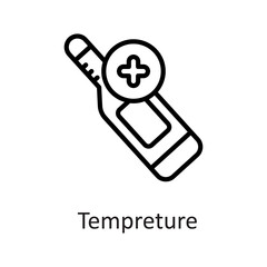 Temperature vector outline Icon Design illustration on White background. EPS 10 File