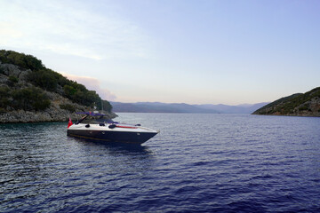 Fototapeta na wymiar luxury sailing yachts and boats in Gocek bays