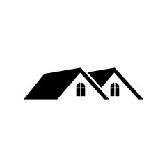 House roof icon logo isolated on white background