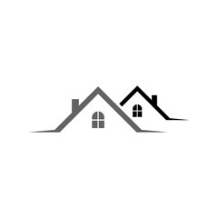 House roof icon logo isolated on white background