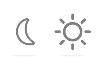 Black day night buttons. Vector illustration. stock image.