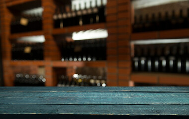 Wine barrels in a old wine cellar