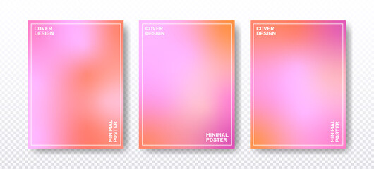 Soft color modern gradient covers template set