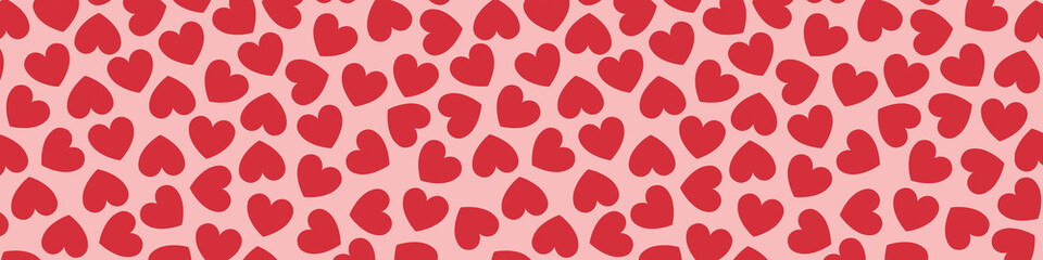banner with hearts pattern, Valentine's day concept - vector illustration