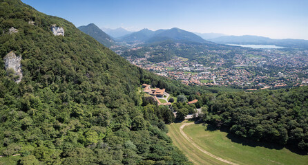 Aerial View - Panoramic landscape of Como