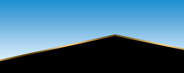 Abstract blue and black banner design.