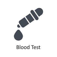 Blood Test vector Solid Icon Design illustration on White background. EPS 10 File