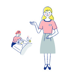 エステティシャンとエステの施術シーン