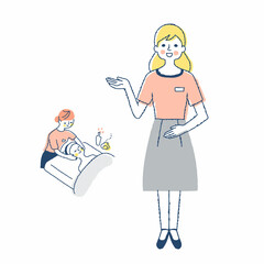 エステティシャンとエステの施術シーン