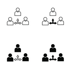 Team Vector icon set. Teamwork illustration sign collection. communication symbol ro logo.