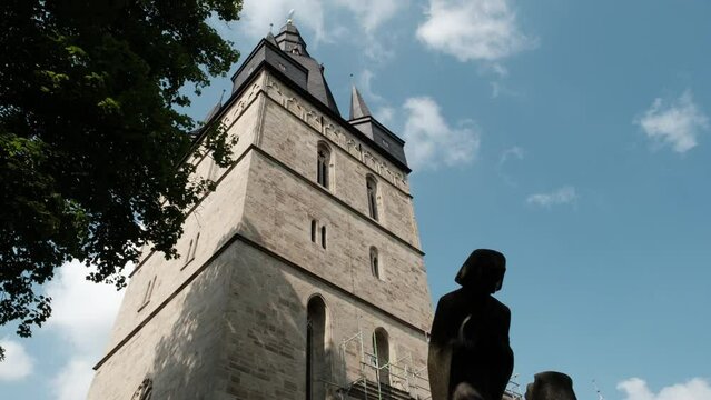 Statues in front of Brilon Cathedral