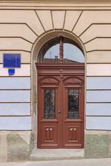 Fototapeta na wymiar Arch Double Door