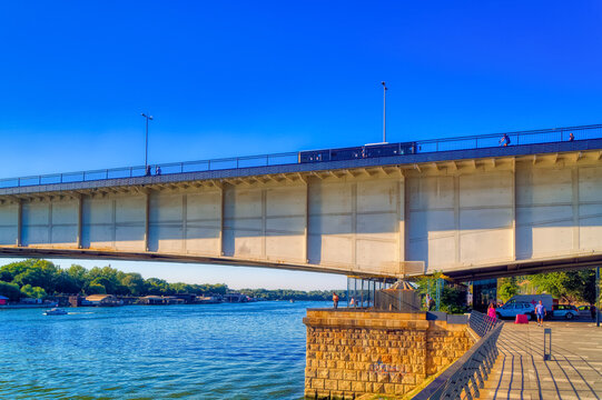 Branko`s bridge in Belgrade, Serbia.