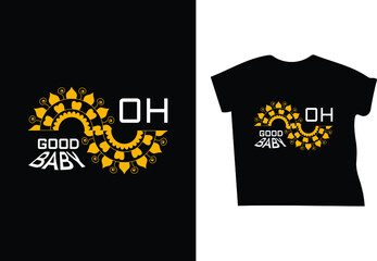 baby flower t shirt design template