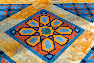 Interior decoration inside church of Saint George in Topola, Serbia.