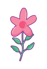 pink flower cartoon