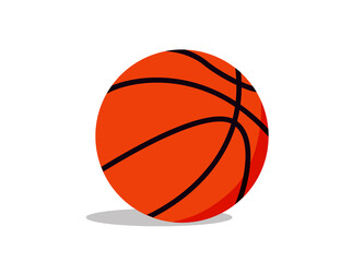 Fototapeta premium Orange Basketball Sports Isolate Vector. Basketball icon vector. Basket ball icon symbol illustration.