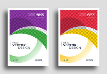 Annual report brochure flyer design template vector Leaflet presentation book cover templates