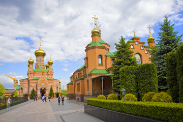 Fototapeta na wymiar Holy Intercession Holosiivsky Monastery in Kyiv, Ukraine