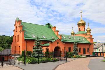 Fototapeta na wymiar Holy Intercession Holosiivsky Monastery in Kyiv, Ukraine 